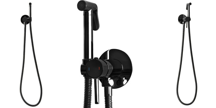 Rubinetto Bidet Rea Lungo Loop Black Metallic