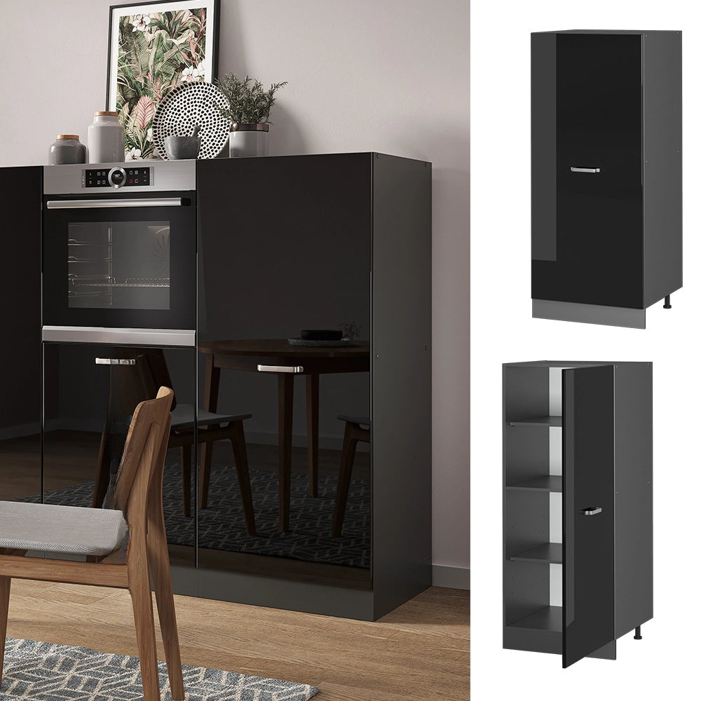 Mobile cucina dispensa R-Line Nero lucido/Antracite 60 cm Vicco