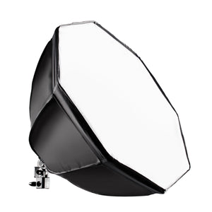 Softbox ottagonale Octabox 55 cm, Modificatore di luce con LED da 35 W e diffusore, luce diurna 5000 K, per illuminazione studio fotografico
