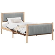 Letto singolo | Letto per adulti | Struttura del Letto Marrone e grigio chiaro 100 x 200 cm