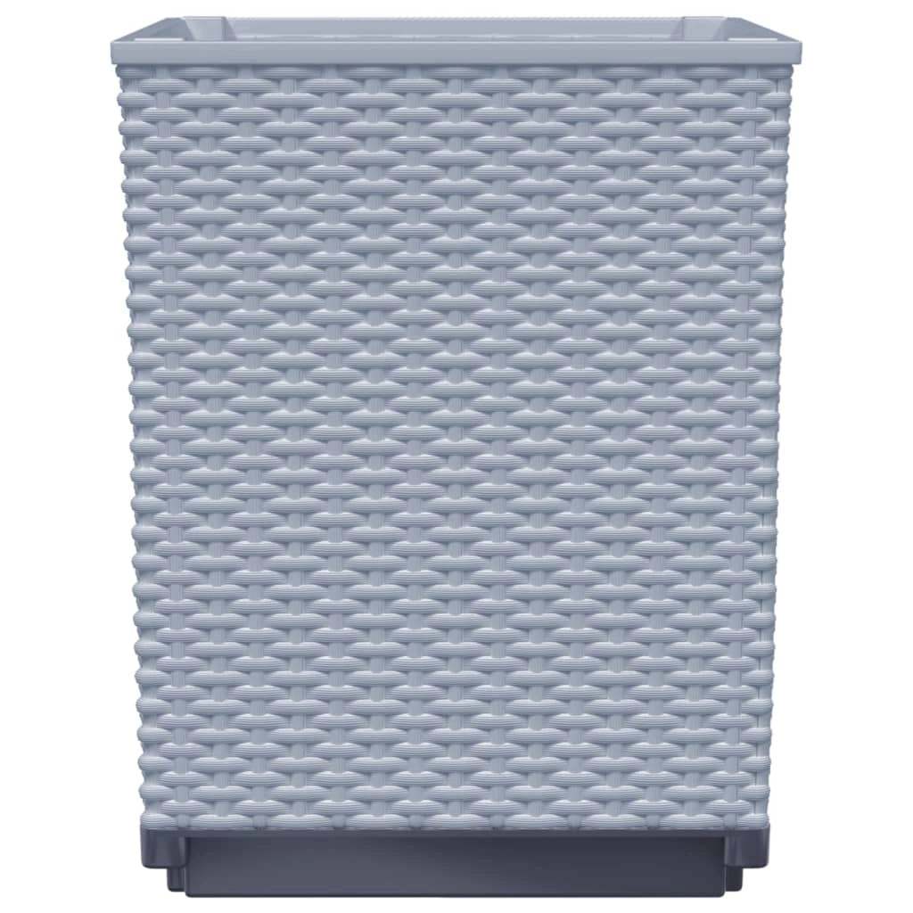 Fioriera rialzata per piante fiori giardino terrazze set da 2 trasparente 30 x 30 x 37 cm polipropilene grigio 02_0039069