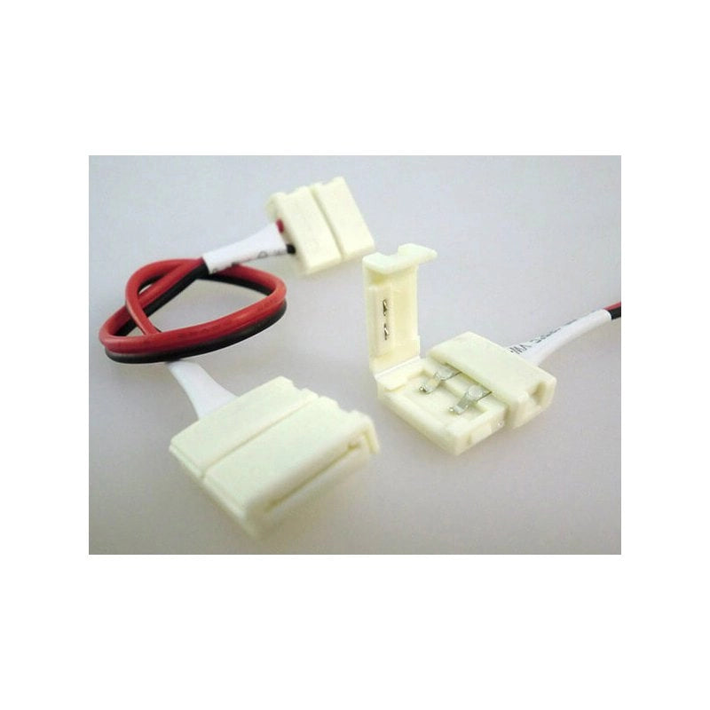 4 PZ Connettore 12mm Per Collegare Due Strip Led Smd 5050 Monocolore Senza Saldare