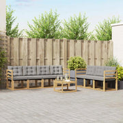Set di divani da esterno 8 pcs Bianco e Grigio Chiaro