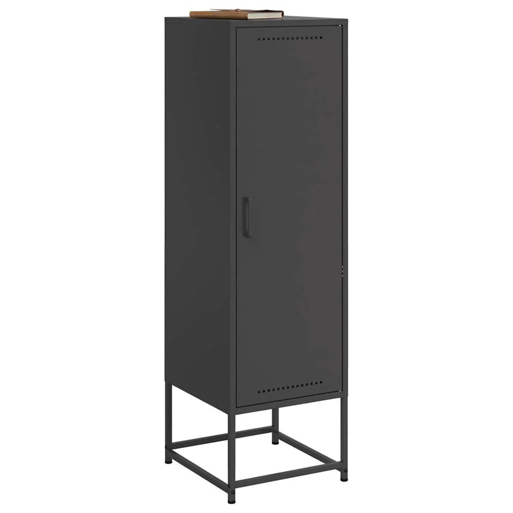 Buffet credenza cassettiera armadio mobile contenitore organizer cucina soggiorno salotto alto 36 x 39 x 123 cm acciaio nero 02_0034915