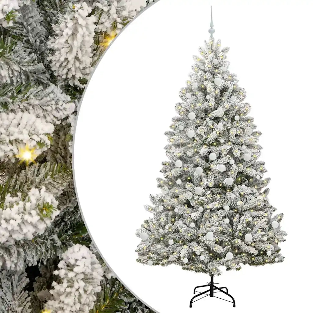 Albero di Natale | Decorazioni natalizie artificiale con 300 LED Verde e Bianco 210 cm