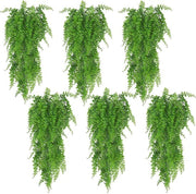 Decorazioni per Interno e Esterno - 6 pezzi Foglie di Finto Lycopodium in Plastica per Decorazione di Casa, Soggiorno, Cucina, Terrazza, Giardino, Camera da Letto