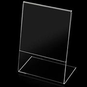 Trade Shop - Set 2pz Cornici Espositore Trasparente Plexiglass 15x20cm Verticale Porta Foto -