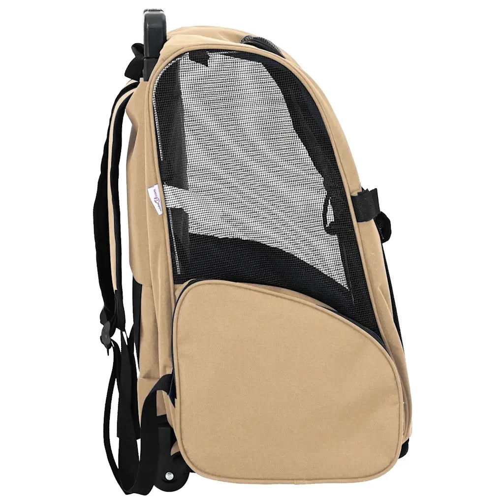 Carrello per Animali 3 in 1 Design Sabbia 48x32x(57-106) cm Tessuto Oxford 42007370