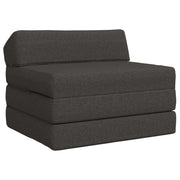 Divano Letto Pieghevole Grigio Scuro 200 x 70 x 10 cm Tessuto 900018
