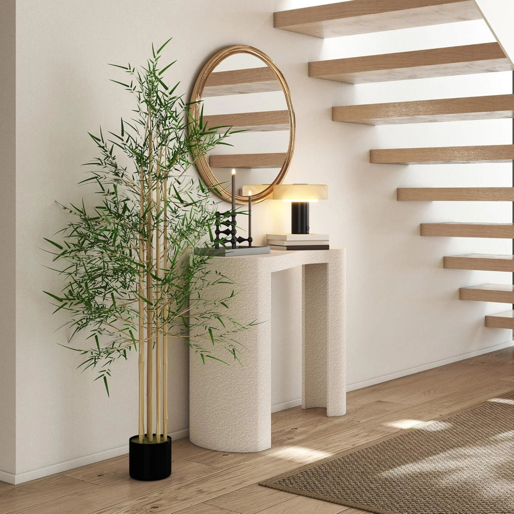Pianta artificiale in bambù per interni, piante artificiali, come vero con vaso di fiori, piante artificiali, pianta finte, per soggiorno, camera da letto, ufficio, 150 cm di altezza