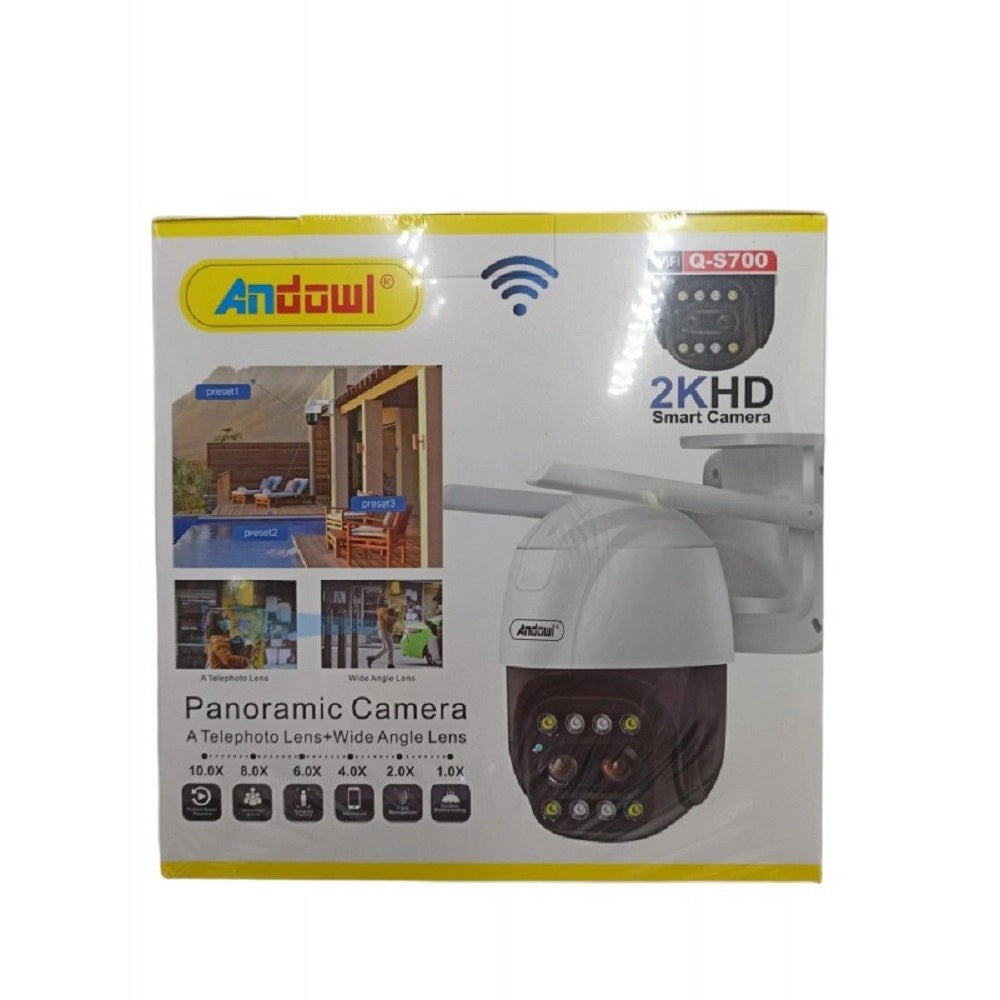 Trade Shop - Telecamera Panoramica Di Sicurezza Ip 2khd Wifi Ai Dome 360° Impermeabile Q-s700 -
