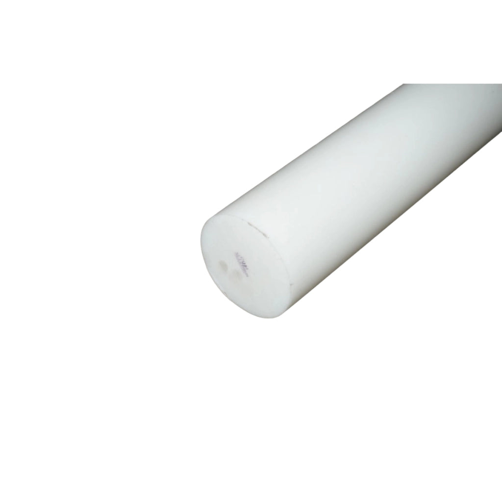 Barra di poliammide, poliossimetilene-poliacetale POM bianca 1000x120mm 14.5 Kg.