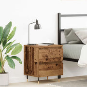 Armadio da Notte con cassetto Legno vecchio 40 x 35 x 50 cm 863462