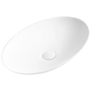 Lavabo da appoggio in superficie solida, forma ovale, da appoggio bianco raffinata