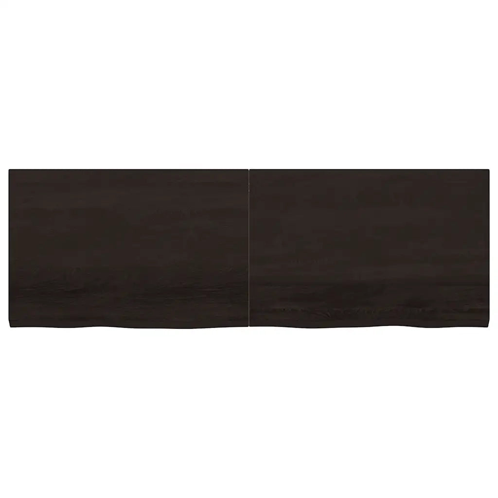 Piano Tavolo | Superficie Tavolo | Piano Scrivania Marrone 180x60x(2-4) cm Rovere Massello Trattato