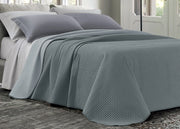 Quilt Trapuntino Estivo 100gr/mq Bicolor Double Face Tinta Unita Modello Cloe - Piazza E Mezza - Grigio