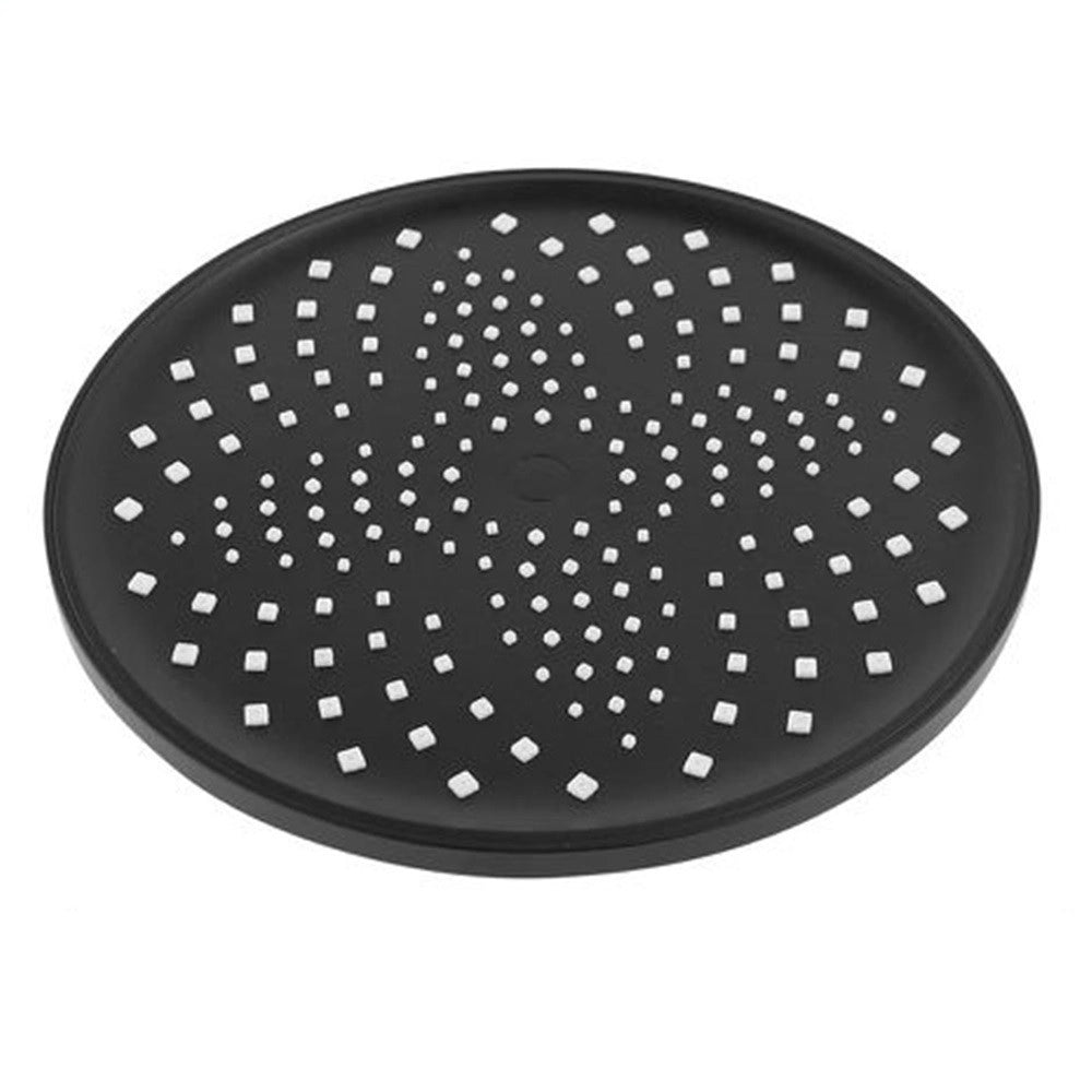 Trade Shop - Soffione Doccia Tondo Nero 22.5cm In Abs Bagno Miscelatore Filtro Anticalcare 87131 -