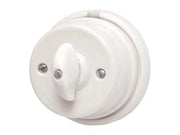 INTERRUTTORE DEVIATORE 10A 250V IN PORCELLANA- - 10A 250V - ø mm80x50h. - 1 pezzi