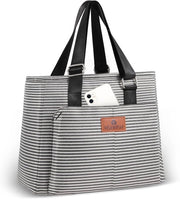 Lunchtas per donne - Borsa termica per donne - 12L - Strisce - Materiale impermeabile