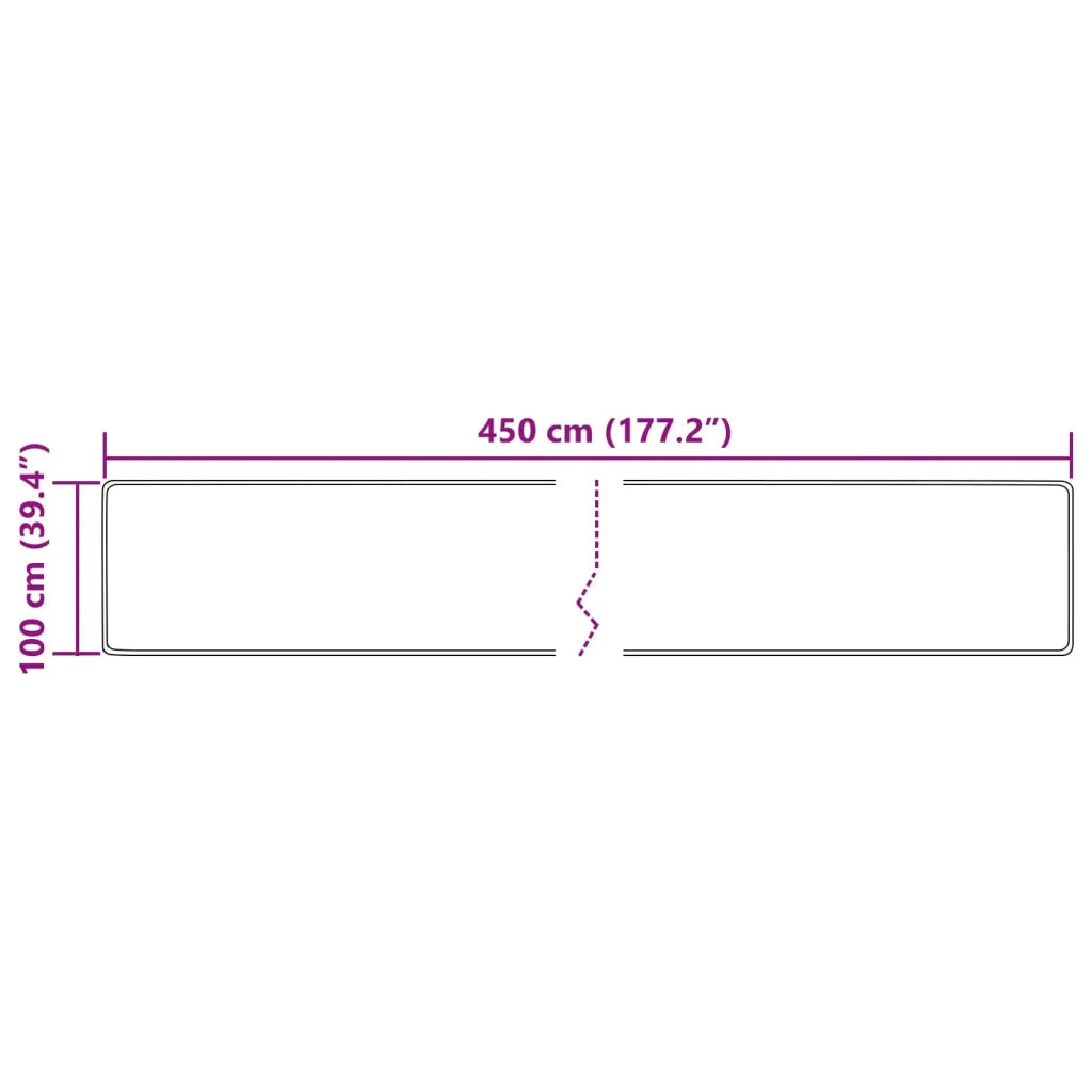 Runner Tappeto MARSA Multicolore 100 x 450 cm Poliestere e PVC 42023277