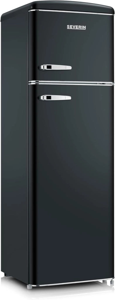 Rkg 8984 retrò - frigorifero doppia porta, 246 litri, classe d, colore nero axlxp 166,5x55x57,5 cm