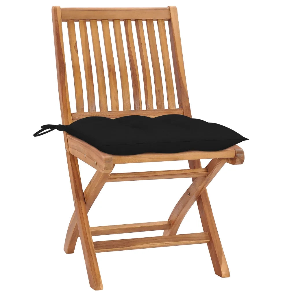Sedie da Giardino Pieghevoli con Cuscini 6 pz Massello di Teak cod mxl 72207