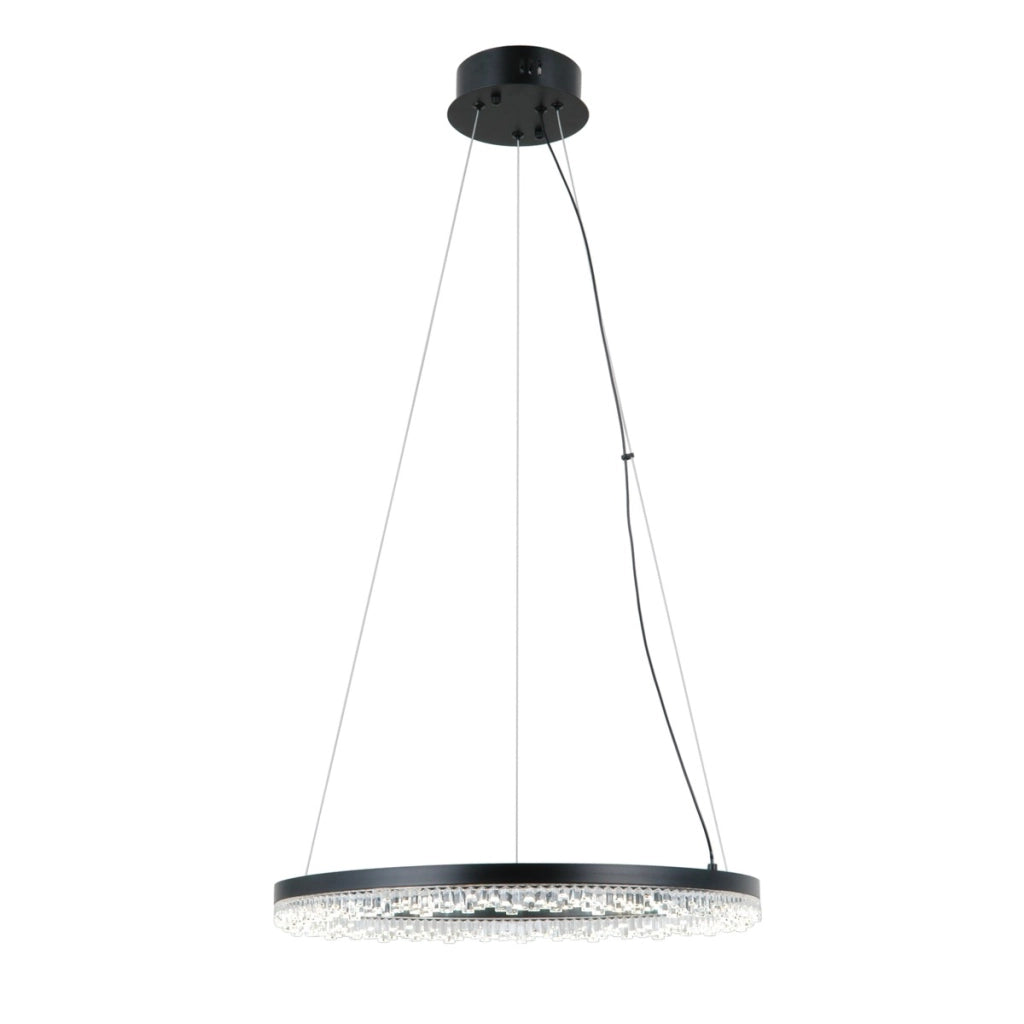 Lampada sospesa LED anello nero 22W Barlo Italux