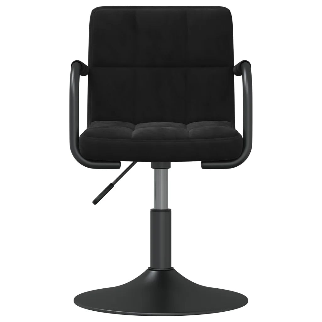 Sedie da Pranzo Girevoli 6 pz Nere in Velluto cod mxl 64257