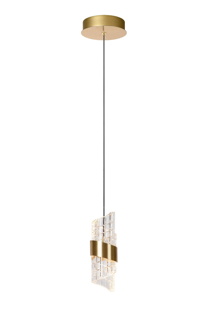 Lampada a sospensione Kligande oro vetro LED 7W Lucide