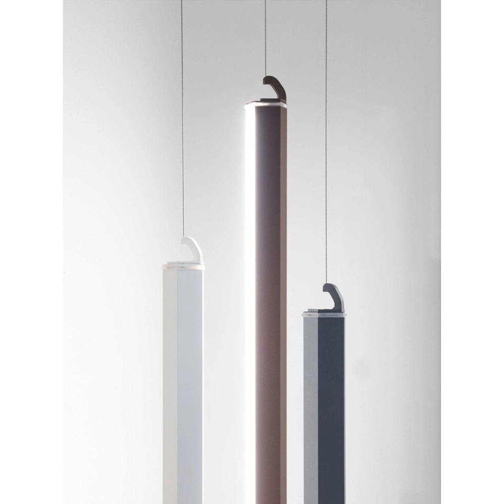 Pencil staffa sospensione verticale Zafferano - Accessorio lampada a sospensione Grigio Scuro