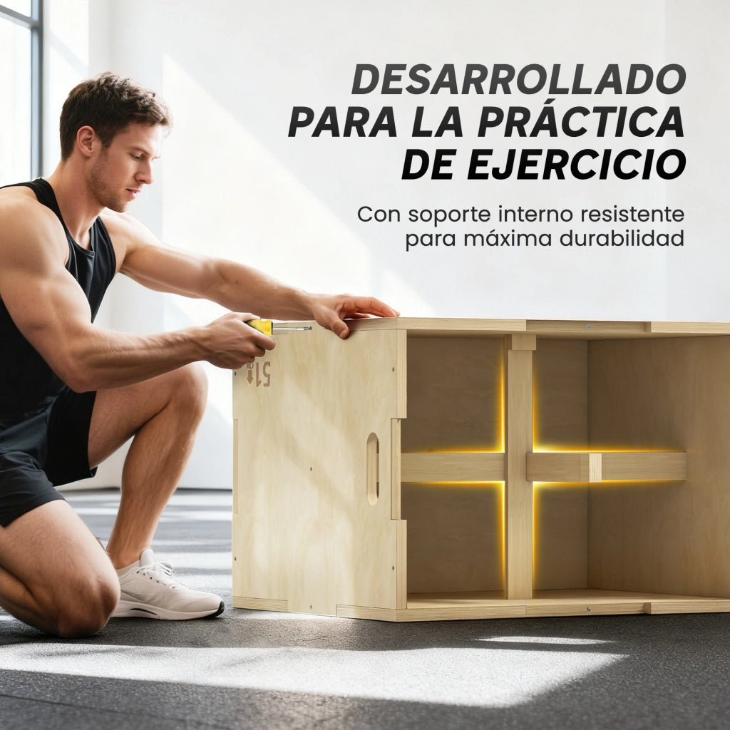Caj¨®n de Salto 3 in 1 ¨C zephmum ¨C 61x51x76 cm Legno Naturale