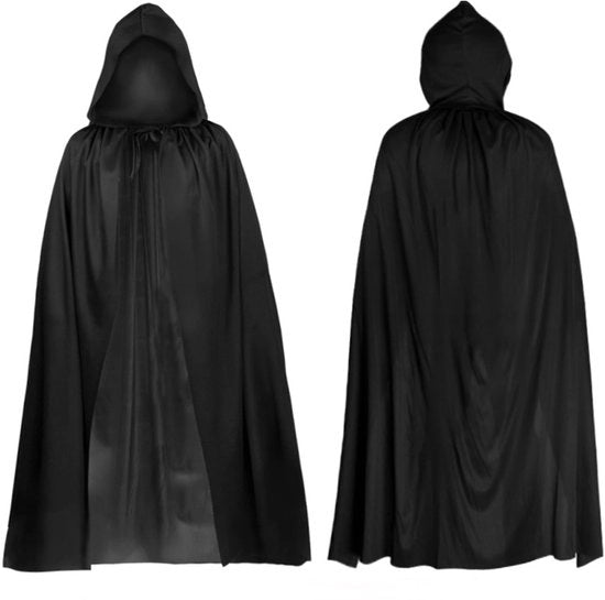 Cappotto da Halloween per bambini - 120 cm - Costume da vampiro o strega - Cappotto con cappuccio in poliester