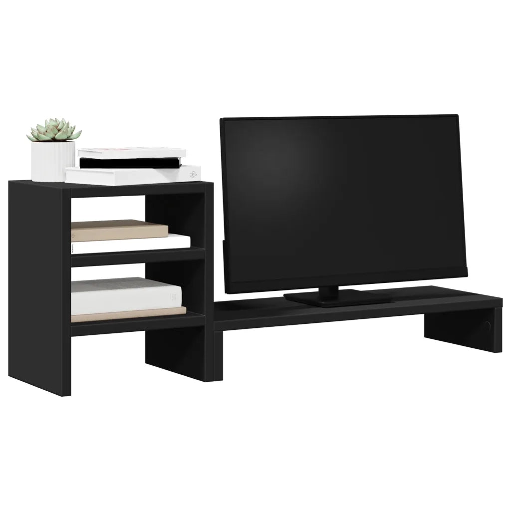 vidaXL Supporto Monitor con Organizzatore Nero in Truciolato