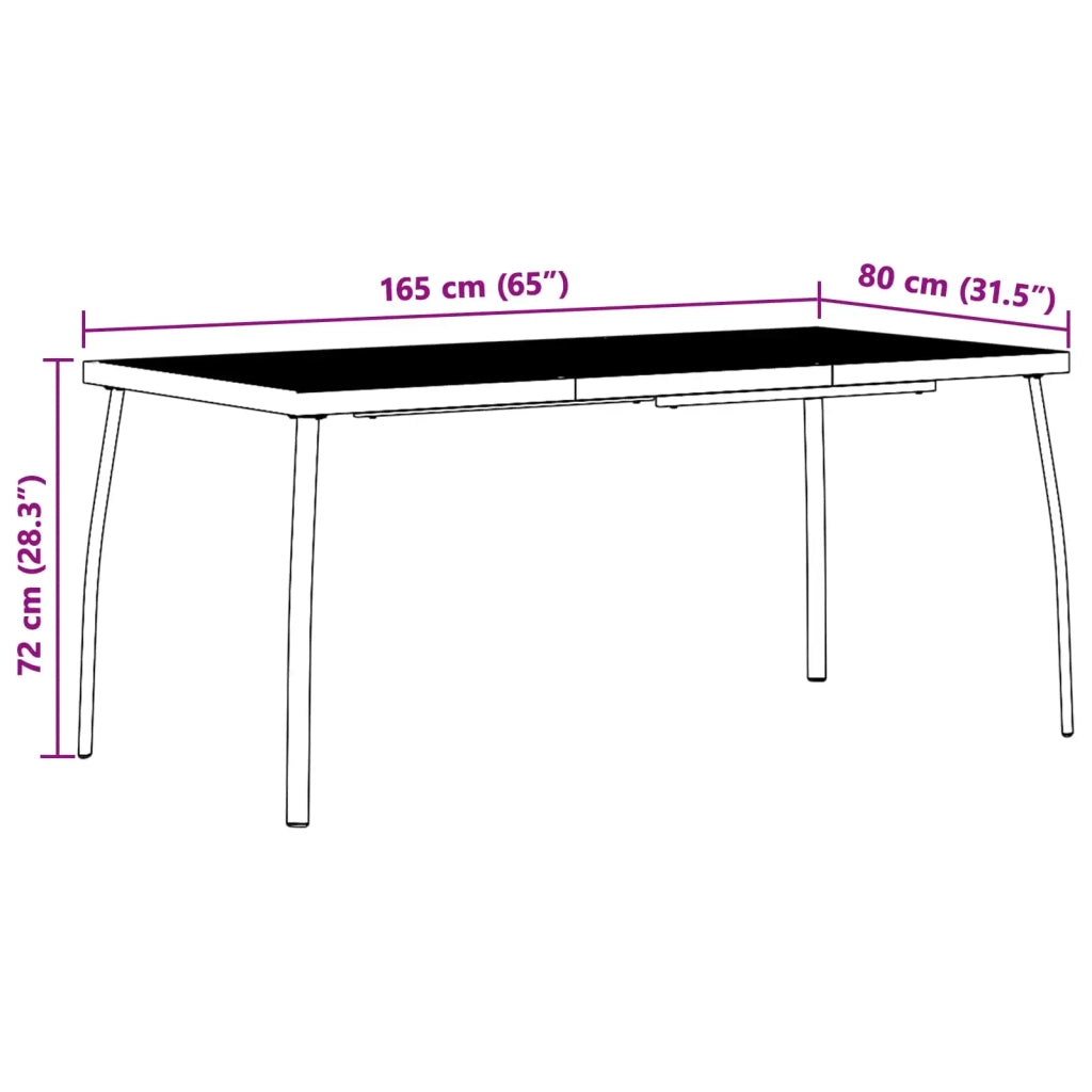 Set da pranzo 5 pz Antracite Acciaio 3422862
