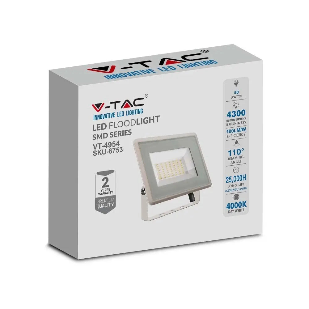 Faro LED V-TAC F-CLASS 50W 6400K 4300lm Bianco IP65