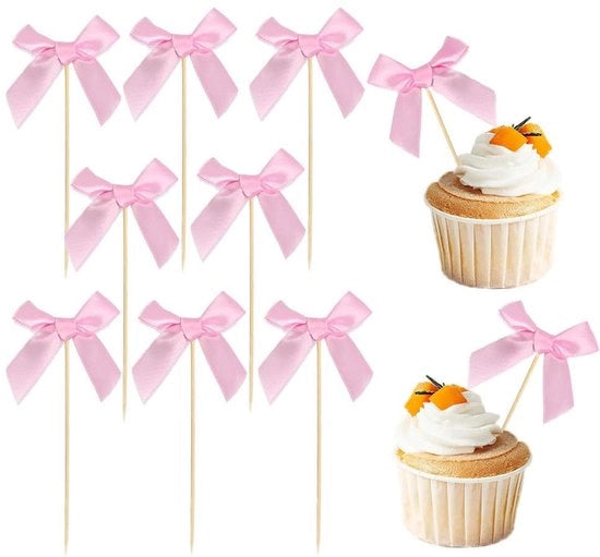 Decorazioni per Cupcake in Rosso 24 Stuks - Decorazioni per Festa di Compleanno e Matrimonio