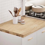 vidaXL Piano di Lavoro Cucina 80x63,5x4 cm Legno Massello Rovere