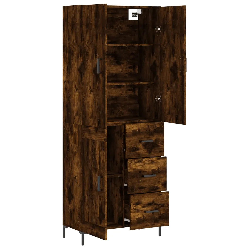 Credenza Rovere Fumo  69,5x34x180 cm in Legno Multistrato 3196016