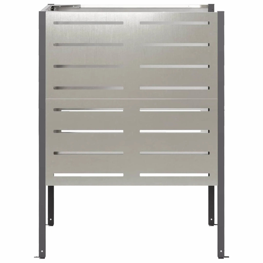 Schermo per bidone della spazzatura 85 x 85 x 113 cm Argento 8013430