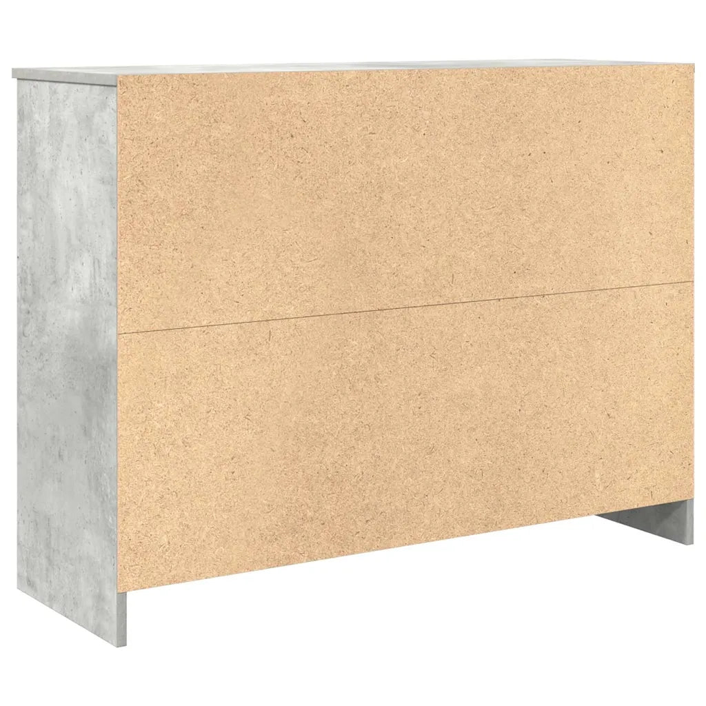 Credenza con Cassetto Grigio Cemento 101x35x76 cm in Truciolato 861565