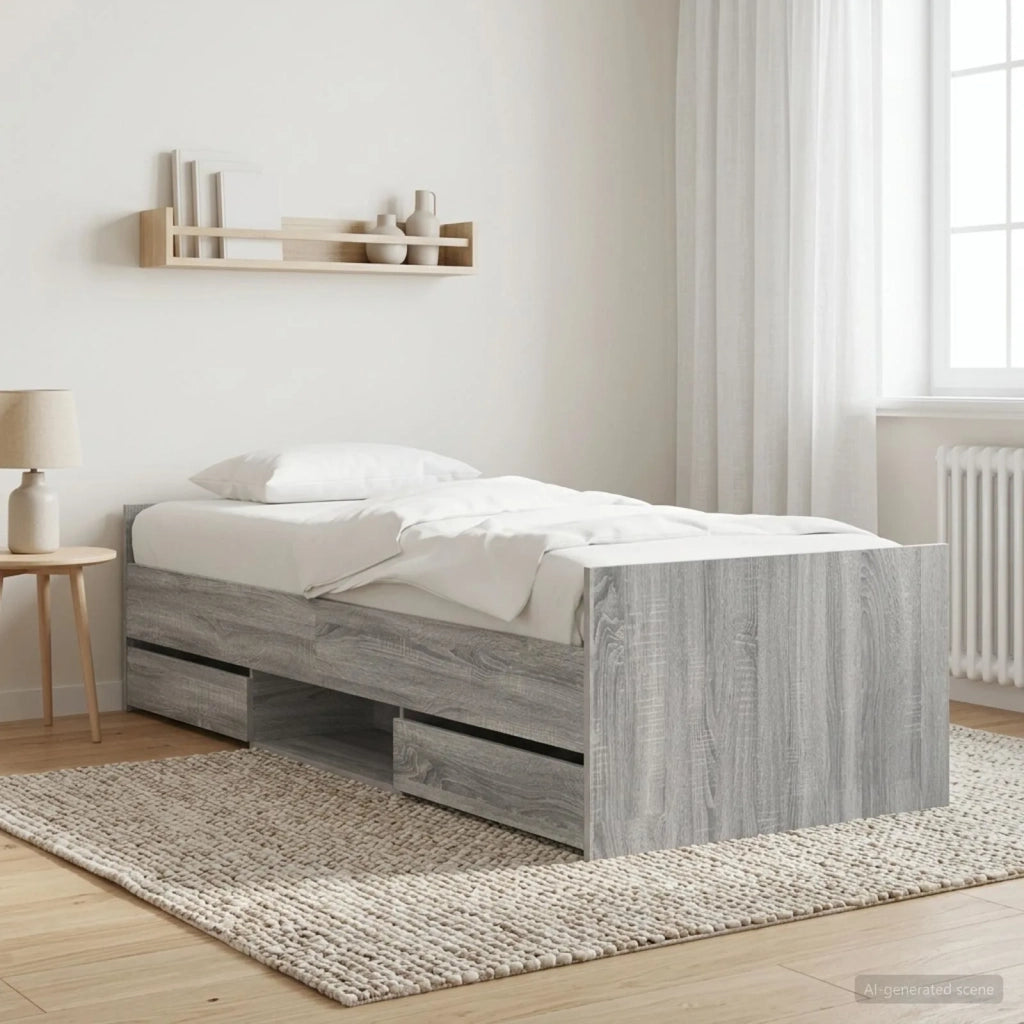 Struttura del letto Sonoma grigio Legno ingegnerizzato 3429513