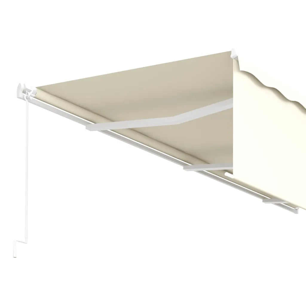 Tenda da Sole Retrattile Manuale con Parasole 6x3 m Crema cod mxl 43665