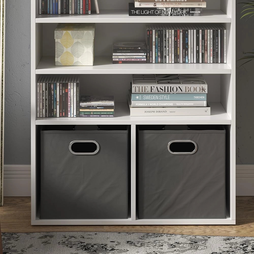 Libreria, Bianco, 72 x 90.2 cm 2 scomparti, per la conservazione e l'organizzazione di supporti e accessori