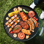 Piastra in ghisa rigata, forma a mezza luna, 55 x 26,5 x 1,5 cm, griglia in ghisa per barbecue, bistecchiera, ideale per grigliare carne, pesce, verdure