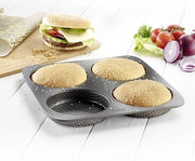 Bacchette per burger, per 4, Ø 12 cm, acciaio, anticongelante, grande, antracite