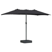 Ombrello | Parasol da giardino Nero 385 x 209 x 244 cm