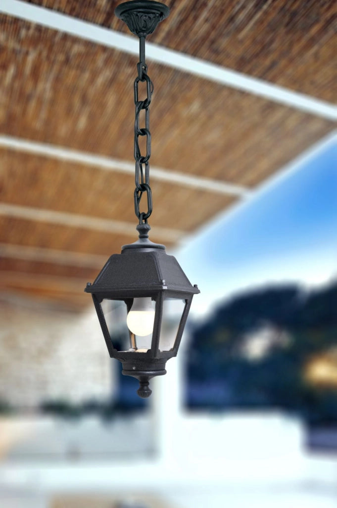 ALBA SOSPENSIONE 1 LUCE ATTACCO E27 NERO IP55
