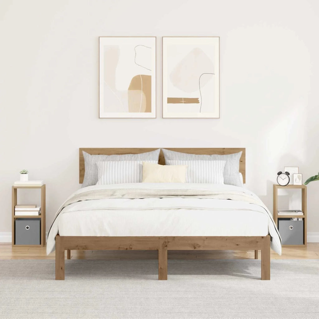 Comodino 2 pcs Rovere artigianale 25,5 x 22 x 49,5 cm