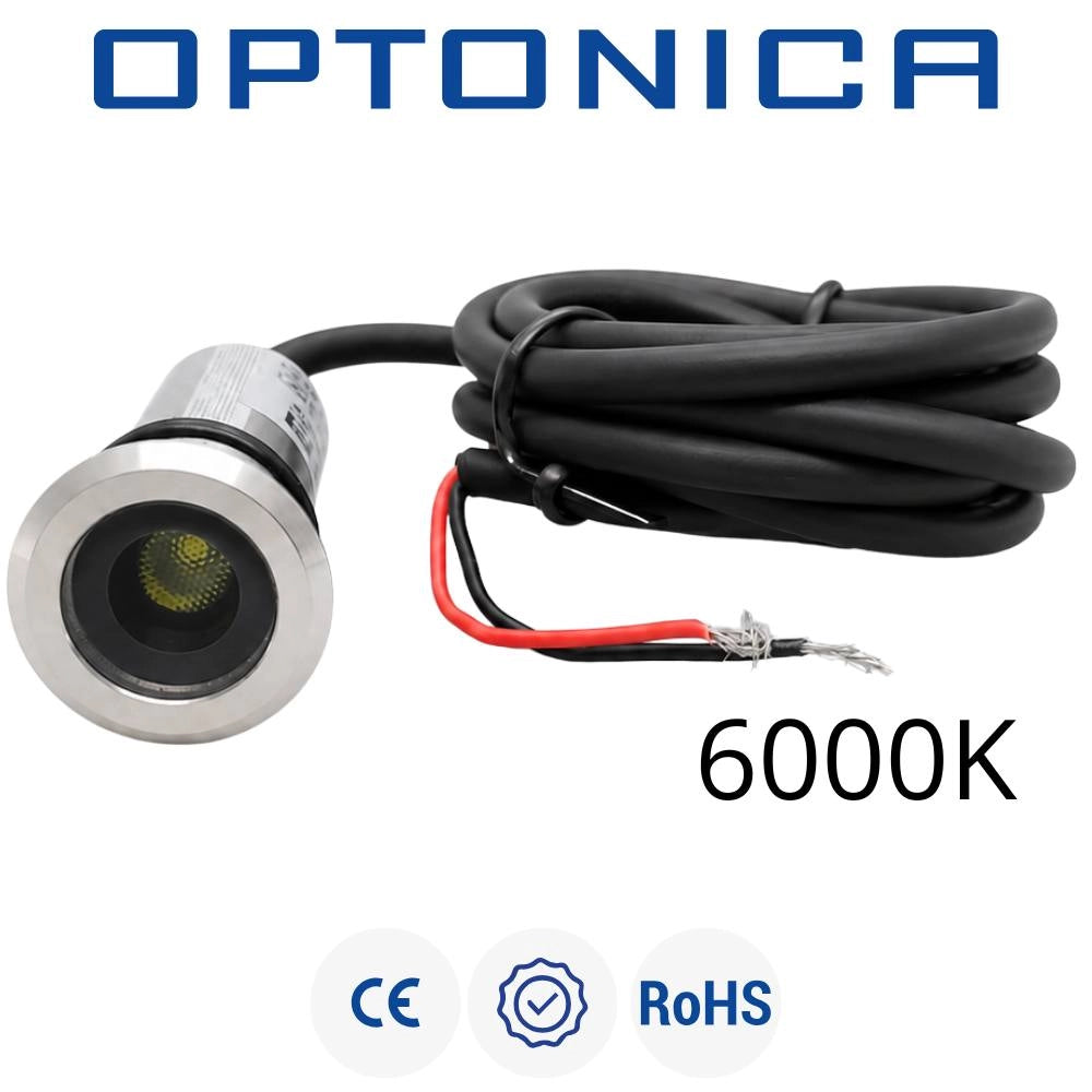 Faretto led incasso pavimento in acciaio inox silver *** temperatura colore lampada 6000k bianco freddo, confezione 1