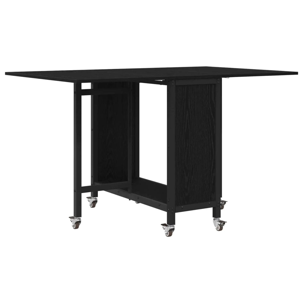 Tavolo da pranzo pieghevole con ruote 130 x 80 x 76,5 cm